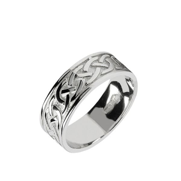 14K Gents Irish Celtic Knot Wedding Ring - Fado - Fallers.ie - Fallers ...