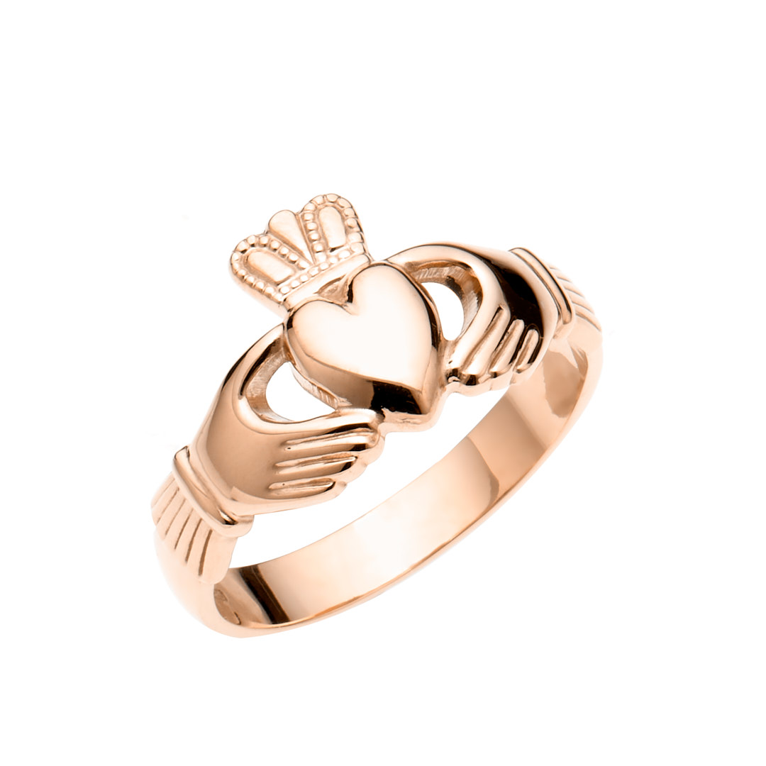 Rose gold on sale claddagh ring