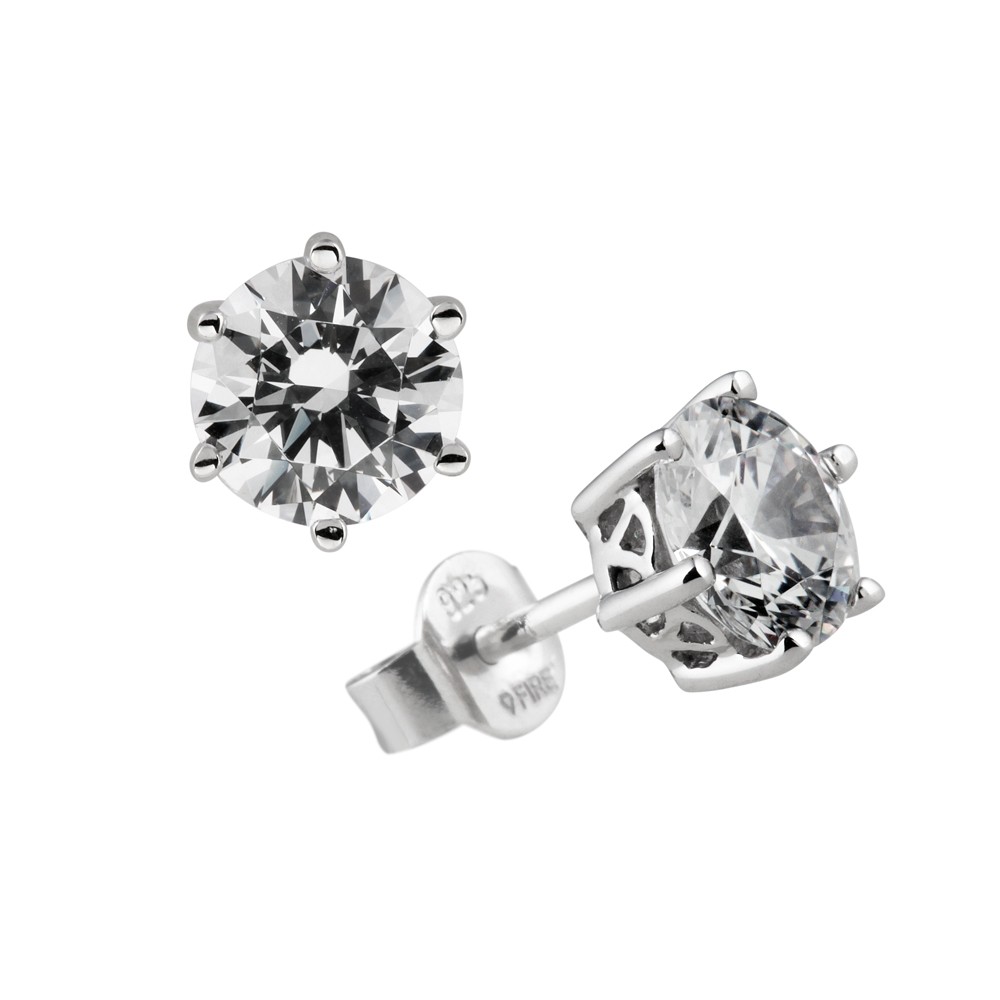 Diamonfire Zirconia Solitaire Stud Earrings 1.5ct - Diamonfire ...