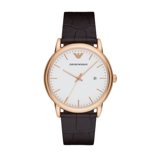 emporio armani watch leather strap