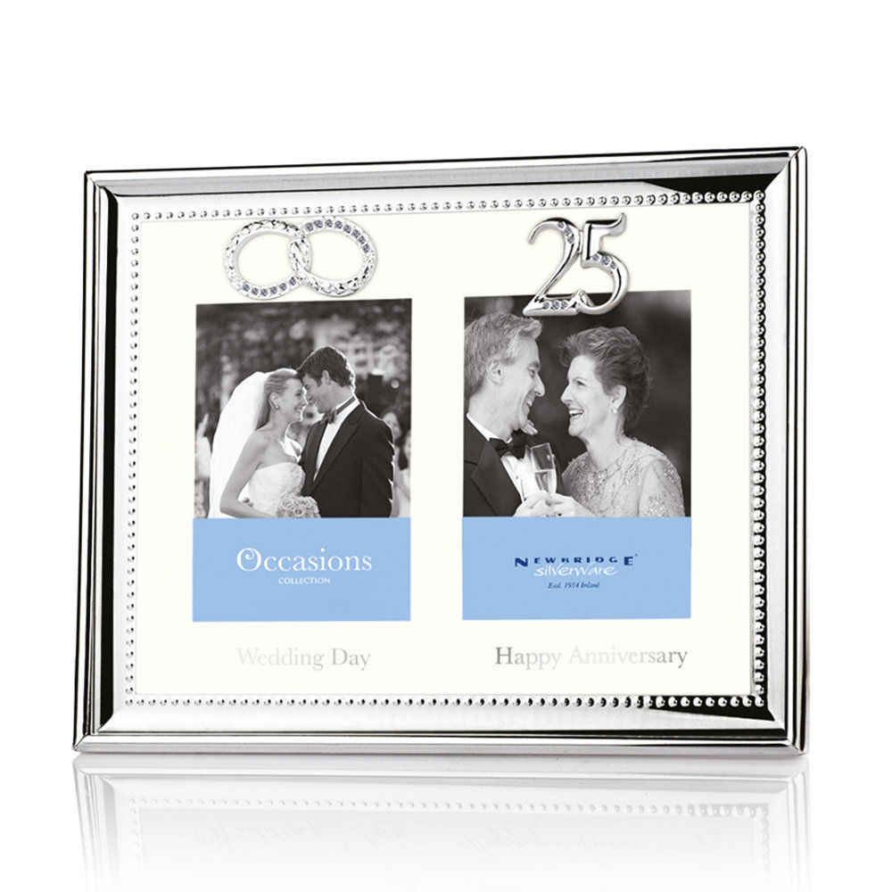25th Wedding Anniversary Silver Picture Frames Frame Ideas 25th Wedding Anniversary Silver Photo Frame Superbo Ecomvia Info