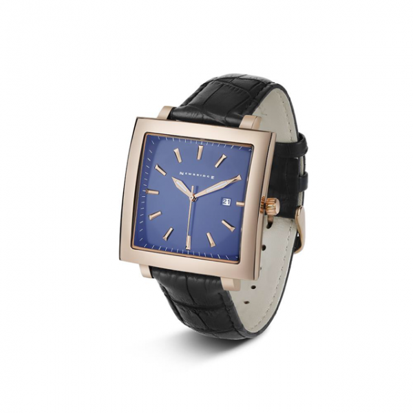 Mens watch square deals face leather strap
