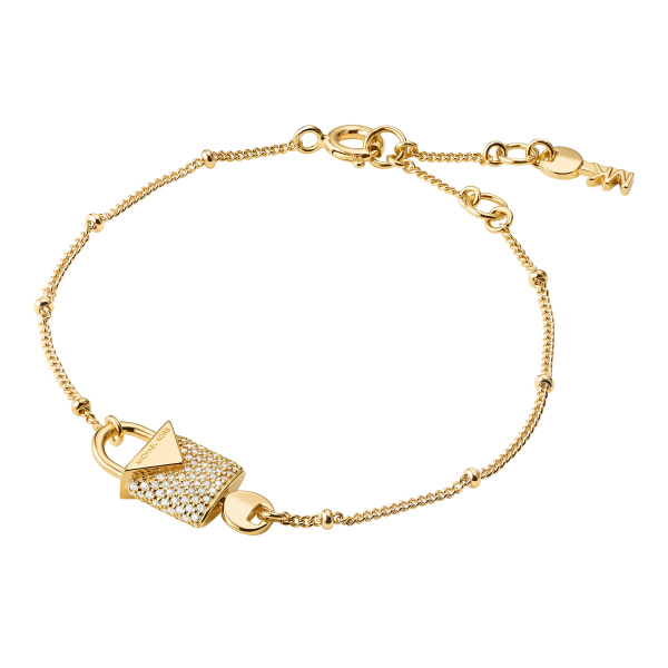 Michael Kors Precious Metal Plated Sterling Silver Pave Lock Bracelet Michael Kors Fallers.ie Fallers Jewellers Galway
