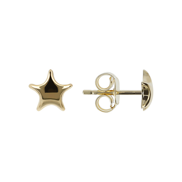 9K Gold Star Stud Earrings - Fallers - Fallers.ie - Fallers Jewellers ...