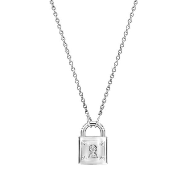 Ti Sento Milano Necklace with Padlock pendant in sterling silver