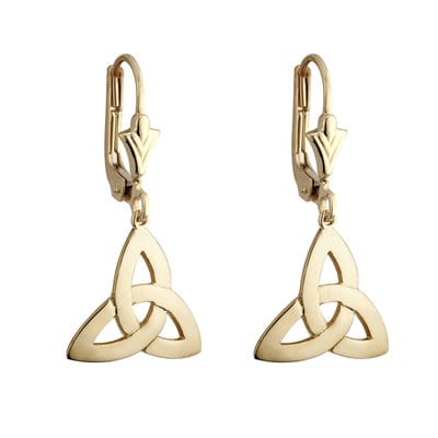 9K Trinity Knot Drop Earrings - Solvar - Fallers.ie - Fallers Jewellers ...