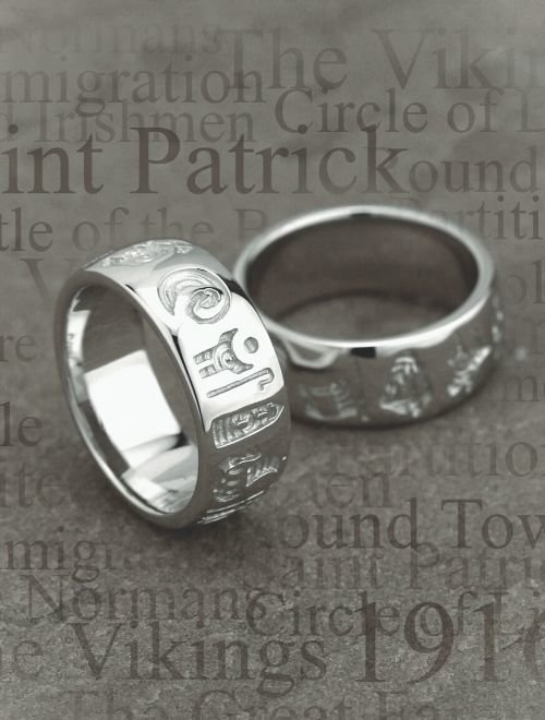 History of Ireland Celtic Ring Unisex in Sterling Silver
