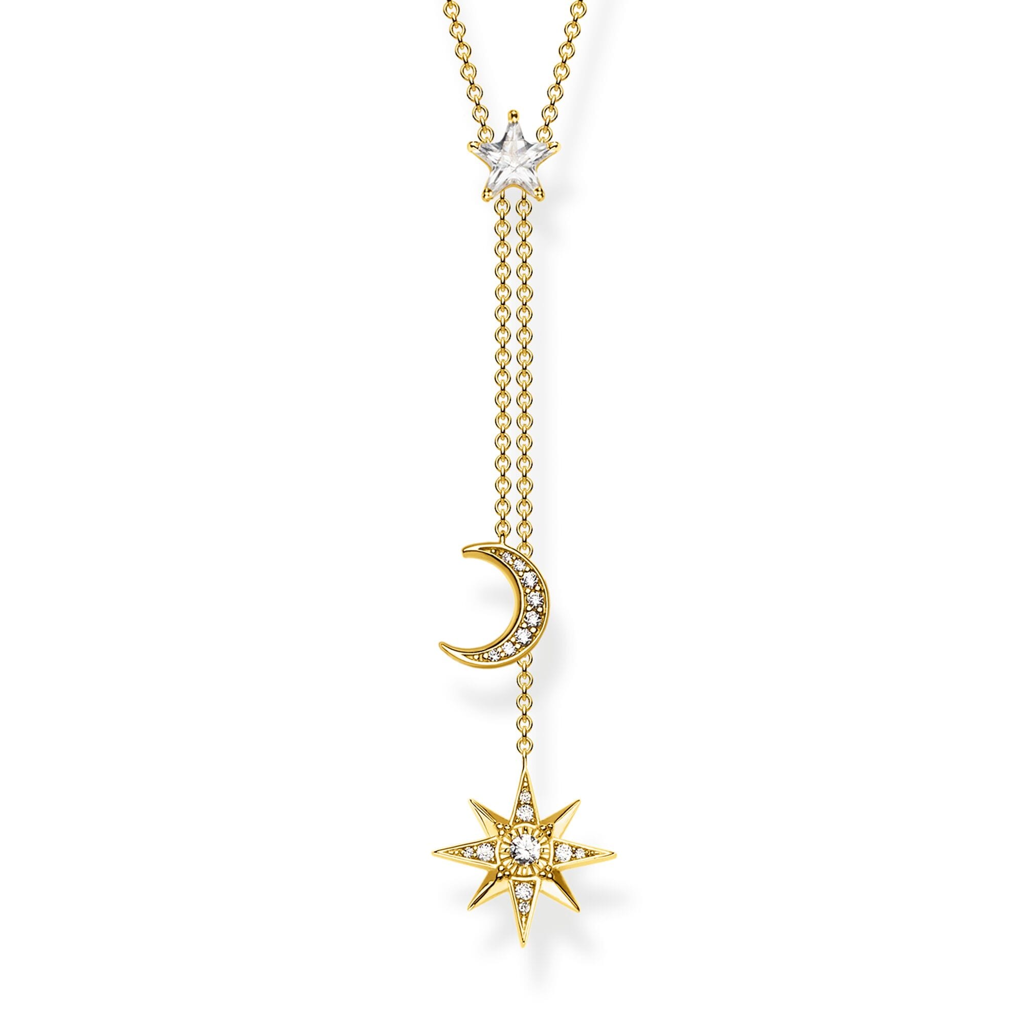 Thomas Sabo Necklace Star & Moon Gold - THOMAS SABO, Thomas Sabo ...