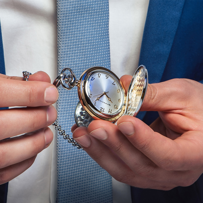 Newbridge Silverware Pocket Watch Two Tone Newbridge Silverware