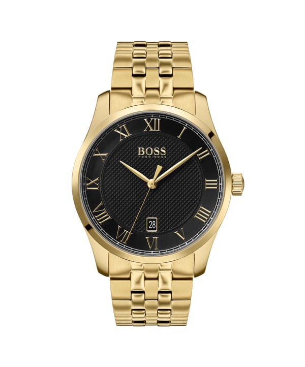 mens gold watch hugo boss