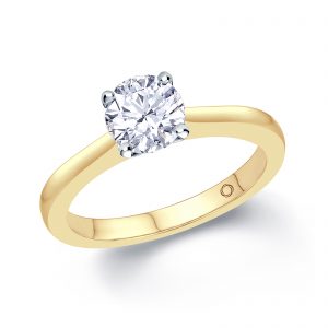 18K Solitare Diamond Ring