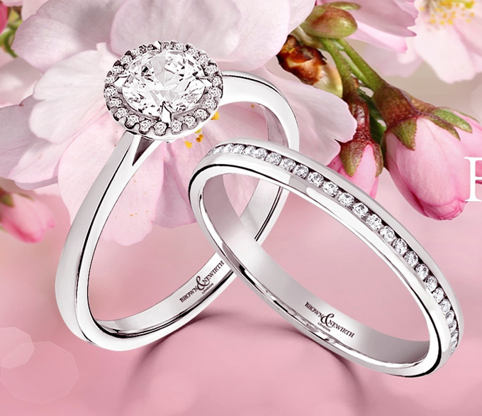 Diamond Engagement Ring with matching Wedding Ring