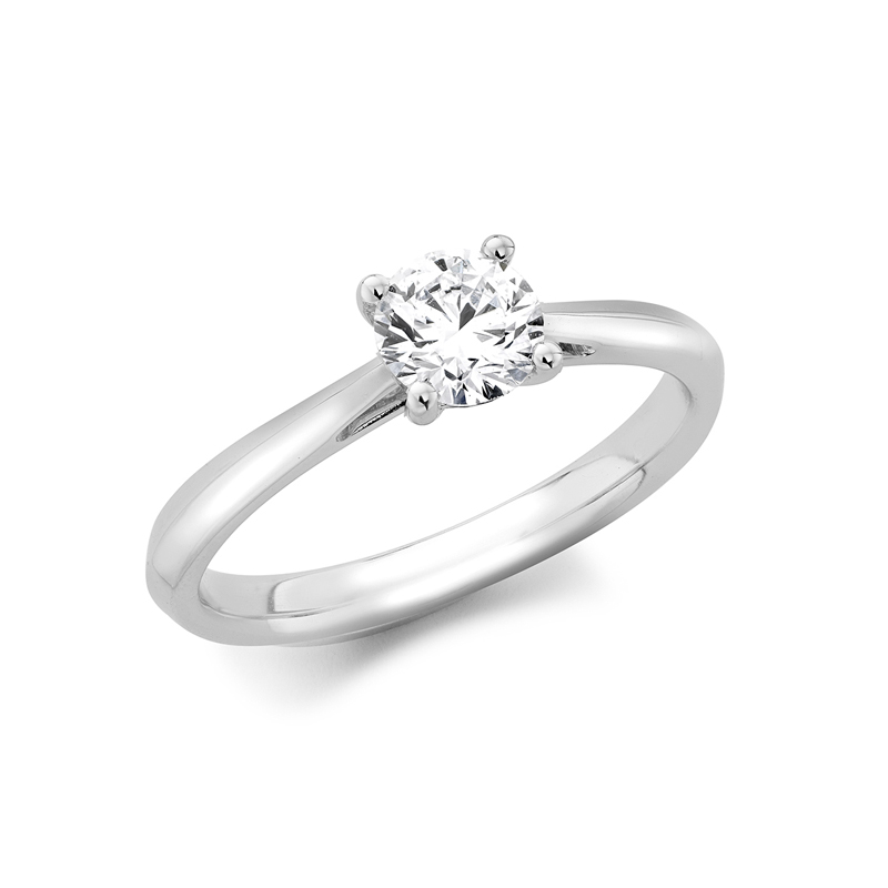 18K White Gold LG Diamond Solitaire Engagement Ring 0.71CTS Fallers Fallers.ie Fallers Jewellers Galway