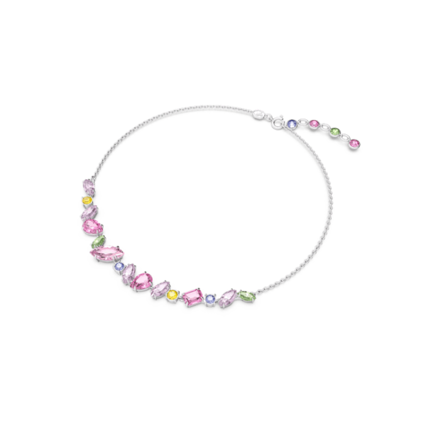 Swarovski White Rhodium Plated Multicolored Gema Necklace - Swarovski ...